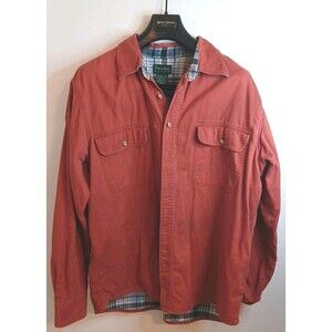 Scandia Woods Shirt XL Brick Red Button Down Longsleeve 100% Cotton Shacket